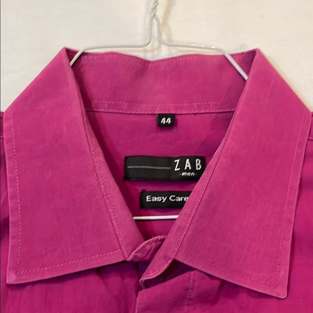 ZAB Men's fushia  short sleeve shirt